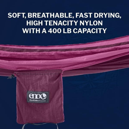 ENO, Eagles Nest Outfitters DoubleNest Lightweight Camping Hammock, 1 to 2 Person, Special Edition Colors, ATC