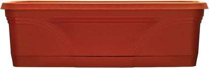 Southern Patio 36 in Medallion Hanging Windowsill Garden Box Planter, Terracotta