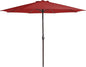 MEWAY 12ft Patio Umbrella Outdoor Table Umbrellas with Crank, Market Umbrella 8 Sturdy Ribs for Deck, Garden, Pool and Backyard, Red