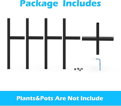 Plant Stand for 10"-16" Plant Pot Indoor Outdoor Corner, Adjustable Metal Heavy Duty for Large Pot (Black 1 Pack)