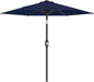 AreShark 7.5FT Patio Umbrella Table Market Umbrella with 6 Sturdy Ribs, Button Tilt/Crank Heavy-Duty Round Outdoor Umbrellas for Garden, Deck, Backyard,and Pool, Navy