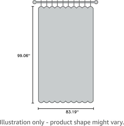Joydeco Blackout Patio Sliding Door Curtains 84 Inches Long, Grommet Privacy Room Divider Curtains, Extra Wide Thermal Blackout Drapes for Bedroom Living Room (Greyish White 100Wx84L, 1 Panel)