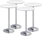 Furmax Bistro Pub Table Round Bar Height Cocktail Table for Home Bar, Small Round Bar Tables for Party, Dining Room, Living Room and Wedding, Metal Base MDF Top Obsidian, 40.6 Inch Height (4, White-2)