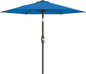 AreShark 7.5FT Patio Umbrella Table Market Umbrella with 6 Sturdy Ribs, Button Tilt/Crank Heavy-Duty Round Outdoor Umbrellas for Garden, Deck, Backyard,and Pool, Royal Blue