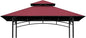 Grill Gazebo Replacement Top, 5 * 8 Outdoor BBQ Top Cover, Double Layer BBQ Gazebo Top Canopy for Model #L-GG001PST-F (Burgundy)
