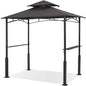 ABCCANOPY 8x5 Grill Gazebo - Outdoor BBQ Canopy Shelter with Led Light for Patio Backyard Grilling (Dark Grey)