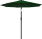 AreShark 9 FT Patio Umbrella for Outdoor, Outdoor Table Umbrella with Push Button Tilt and Crank, Outdoor Patio Umbrellas with 8 Sturdy Ribs for Market, Garden, Pool (Dark Green)