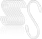 White S Hooks, 3 Inch Vinyl Coated S Hook for Hanging Plants,10 Pack Non Slip Heavy Duty Small Rubber Coated Closet S Hook for Hanging Jeans Plants Jewelry Pot Pan Cups Towels