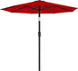 AreShark 9 FT Patio Umbrella for Outdoor, Outdoor Table Umbrella with Push Button Tilt and Crank, Outdoor Patio Umbrellas with 8 Sturdy Ribs for Market, Garden, Pool (Red)