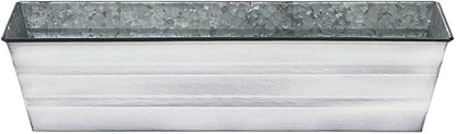 Achla Designs Galvanized Window Flower Box Planter-Cape Cod White-Small (22" L x 6" W x 5" H)