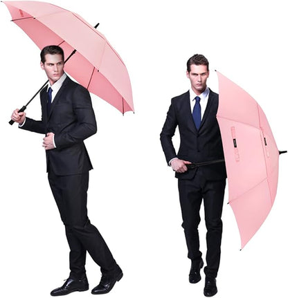 G4Free 47/54/62/68/72 Inch Automatic Open Golf Umbrella Oversize Extra Large Double Canopy Vented Windproof Waterproof Stick Umbrellas