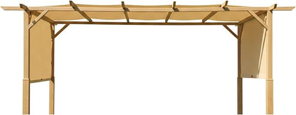 Garden Winds Durable Replacement Canopy Top Cover Compatible with The 49964, 23700 Aldi Gardenline Belavi and Shoprite Pergola - Classic Sand Beige, 350