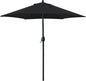 Sunnyglade 7.5' Patio Umbrella Outdoor Table Market Umbrella with Push Button Tilt/Crank, 6 Ribs (Black)