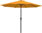 MEWAY 9ft Patio Umbrella Outdoor Table Umbrellas with Push Tilt and Crank, Market Umbrella 8 Sturdy Ribs for Deck, Garden, Pool and Backyard, Bright Orange