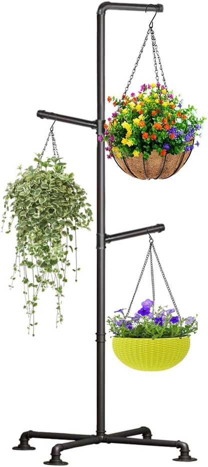 Plant Hanger Indoor,Corner Hanging Plant Stand,Heavy Duty Metal Hanging Plant Holder for Indoor Plants,Living Room,Balcony,Bedroom,Garden