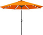 ABCCANOPY Durable Solar Led Patio Umbrellas with 32LED Lights 11FT (Orange)