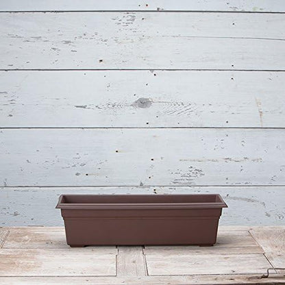 Root & Vessel 16243, Brown, Countryside Flower Box Planter, 24-Inch