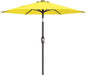 AreShark 7.5FT Patio Umbrella Table Market Umbrella with 6 Sturdy Ribs, Button Tilt/Crank Heavy-Duty Round Outdoor Umbrellas for Garden, Deck, Backyard,and Pool, Yellow
