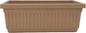 The HC Companies Venetian Window Planter Box w/Drain Plug - Long Planter Box for Windowsills, Balconies & More - Plastic Large Rectangular Planters for Herbs & Flowers (24" Sandstone, Pack of 1)
