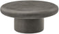 Modway Argos Round Concrete Coffee Table in Gray - Cement Low Coffee Table for Sitting on The Floor - Weather Resistant Stone Patio Coffee Table - Indoor Outdoor 34 Inch Center Table