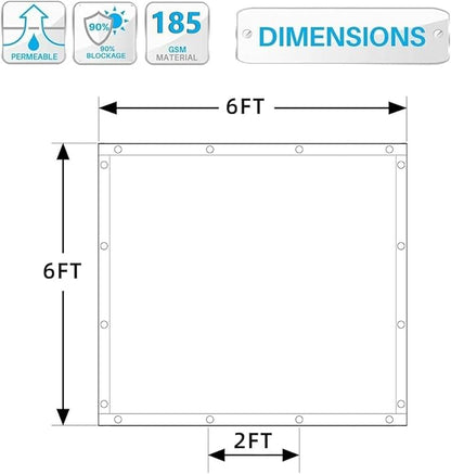 90% Shade Cloth Sun Shade Fabric Privacy Screen Shade Cover for Patio Garden Pergola Shade Cover Canopy with Gromments