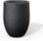 Kante Tall Concrete Planter, 21.7-Inch Height Black Large Indoor Outdoor Plant Pot with Drainage Hole for Patio Garden Home, Modern Decor for Flowers and Tree
