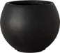 17 H x 21" Dia (15" Pot Opening) Round Fiberstone Planter with Drainage Hole, Black, Indoor/Outdoor Large Plant Pot for Home Patio Garden, Planter for Christmas Tree, Ideal for Large Plants