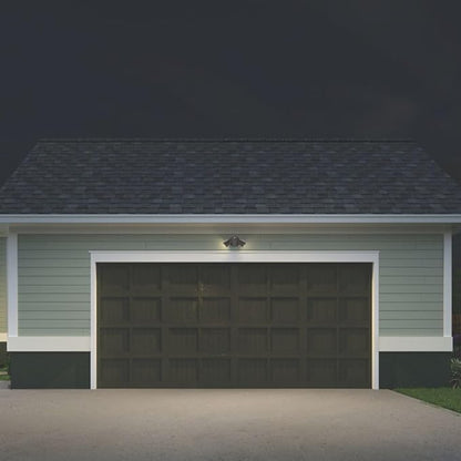 Lithonia Lighting HomeGuard 2-Light LED Outdoor Flood Lights, Outdoor LED Lights, Dusk to Dawn Sensor, Adjustable Lumens, 4000K Cool White, Round Heads, Dark Bronze (HGX LED 2RH ALO 40K 120 PE DDB)