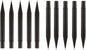 8.25" Reinforced ABS Plastic Solar Ground Spikes - Durable Solar Light Replacement Stakes for Garden, Pathway, Deck, Camping, Christmas Lights (Fits 0.83" Inside Diameter) (Black-10 Pack)