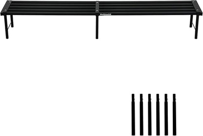 Metal Plant Stand, Rust-proof Aluminum Flower Pot Stand, Heavy Duty Planter Display Shelving for Patio Balcony Garden Living Room Decorative (Black, 47.2 Inch)