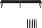 Metal Plant Stand, Rust-proof Aluminum Flower Pot Stand, Heavy Duty Planter Display Shelving for Patio Balcony Garden Living Room Decorative (Black, 47.2 Inch)