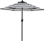 Sunnyglade 7.5' Patio Umbrella Outdoor Table Market Umbrella with Push Button Tilt/Crank, 6 Ribs (Black and White)
