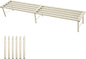 Metal Plant Stand, Rust-proof Aluminum Flower Pot Stand, Heavy Duty Planter Display Shelving for Patio Balcony Garden Living Room Decorative (White, 47.2 Inch)