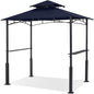 ABCCANOPY 8x5 Grill Gazebo - Outdoor BBQ Canopy Shelter with Led Light for Patio Backyard Grilling (Navy Blue)