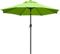 Sunnyglade 9' Patio Umbrella Outdoor Table Umbrella with 8 Sturdy Ribs (Grass Green)