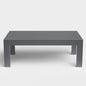 Outdoor Rectangle Patio Aluminum Coffee Tables for Outside, All Weather Patio Slatted Tabletop for Indoor or Outdoor Use
