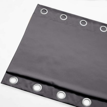 NICETOWN Outdoor Curtain Waterproof Extra Long 108" for Patio, Windproof Energy Saving Top and Bottom Stainless Steel Grommets Blackout Outdoor Drape for Porch, 1 Piece, 52 inches Wide, Grey