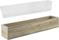 CYS EXCEL Rectangle Wood Planter Box with Removable Plastic Liner (H:4" Open:22"x5") | Multiple Size Choices Wood Rectangular Planter | Indoor Decorative Window Box