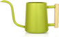 Watering Can Indoor Plants, 35 oz/1000 ml Metal Stainless Steel Watering Can Pot with Long Spout for Indoor House Plants Bonsai Outdoor Garden Flower Decorative (Bright Green)