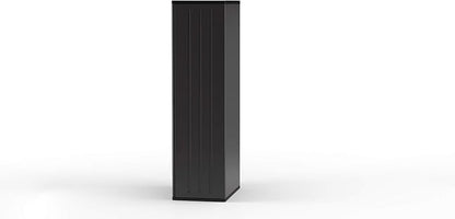 Suncast 19 Cubic Ft. Heavy-Duty Resin Cabinet with Lockable Handles, Multi-Wall Construction, and Metal-Reinforced Shelves for Basement, Utility Room and Garage Storage, Black, Made in the USA