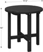 Side Table for Outdoors, Round Adirondack Style, Dark Green HDPE