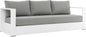 Modway Tahoe Aluminum Outdoor Patio Sofa in White Gray