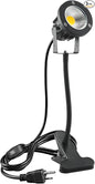 Taysing LED Spot Lights Plug in Outdoor Indoor Light 7W 6000K 9.8ft Power Cord Waterproof Landscape Lights Spotlight with Clip and Metal Hose for Plants Yard Garden Accent Lighting Ambient Light
