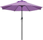 Sunnyglade 9' Patio Umbrella Outdoor Table Umbrella with 8 Sturdy Ribs（Purple）