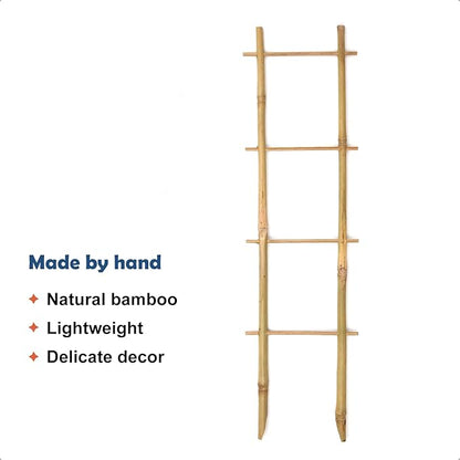 3Pack Bamboo Trellis 16 Inch Ladder Shaped Small Plant Trellis for Indoor Potted Plants Climbing Monstera Orchid Vine Hoya Houseplant