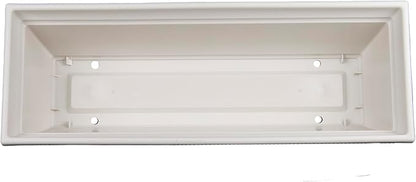 The HC Companies 24 Inch Mojave Window Planter Box with Drainage Holes, Lightweight UV-Resistant Plastic Outdoor Planters, 2-Pack Flower Box for Garden & Home Decor, Cottage Stone