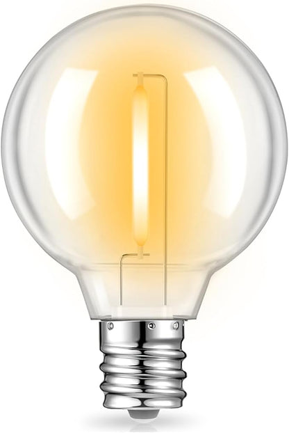 LED G40 Replacement Bulbs, E12 Base, 50 Pack, Clear Globe