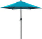 Sunnyglade 7.5' Patio Umbrella Outdoor Table Market Umbrella with Push Button Tilt/Crank, 6 Ribs (Teal Blue)