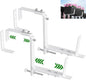 HFHOME Set of 2 Adjustable Window Planter Box Brackets, White Brackets for Window Boxes Planters, Planter Shelving with Adjustable Size The Width of The Bottom of The Planter Box (Patent Registered)