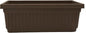 The HC Companies Venetian Window Planter Box w/Drain Plug - Long Planter Box for Windowsills, Balconies & More - Plastic Large Rectangular Planters for Herbs & Flowers (30" Chocolate, Pack of 1)